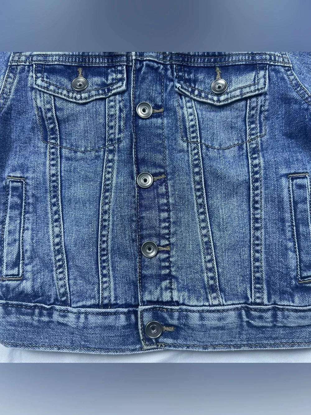 The Children's Place Navy Blue Denim Jacket Girls 3T